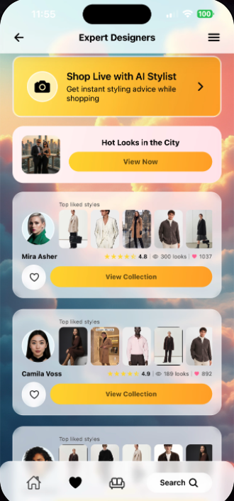 Expert Designers - Shop Live with AI Stylist